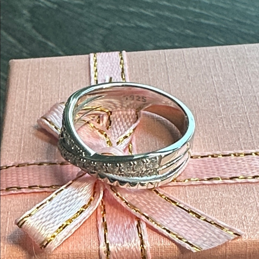 925 Silver X Stack Crossover Ring - image 6